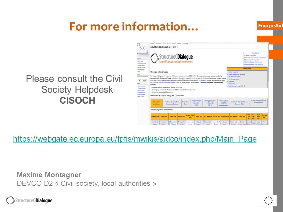 Please consult the Civil Society Helpdesk CISOCH