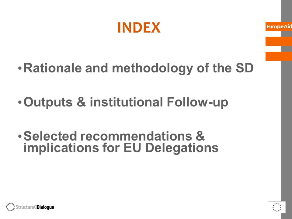 INDEX Rationale and methodology of the SD