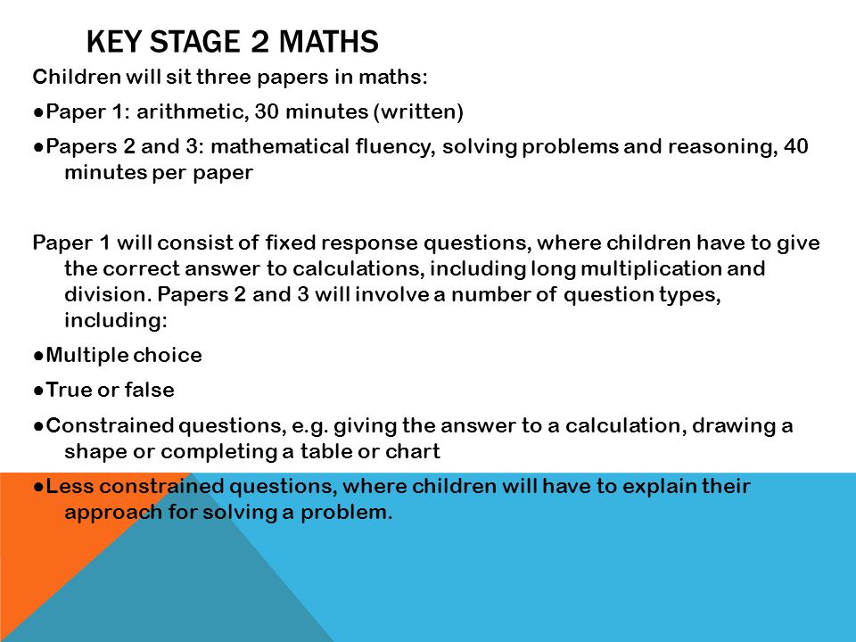 Key Stage 2 maths