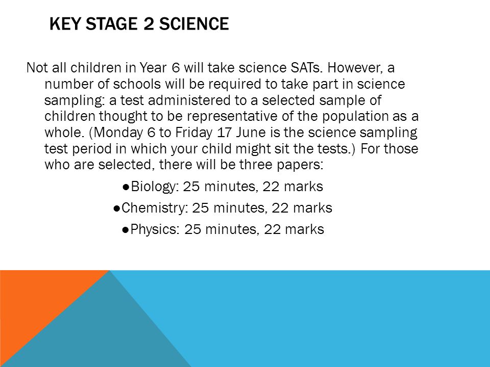 Key Stage 2 science