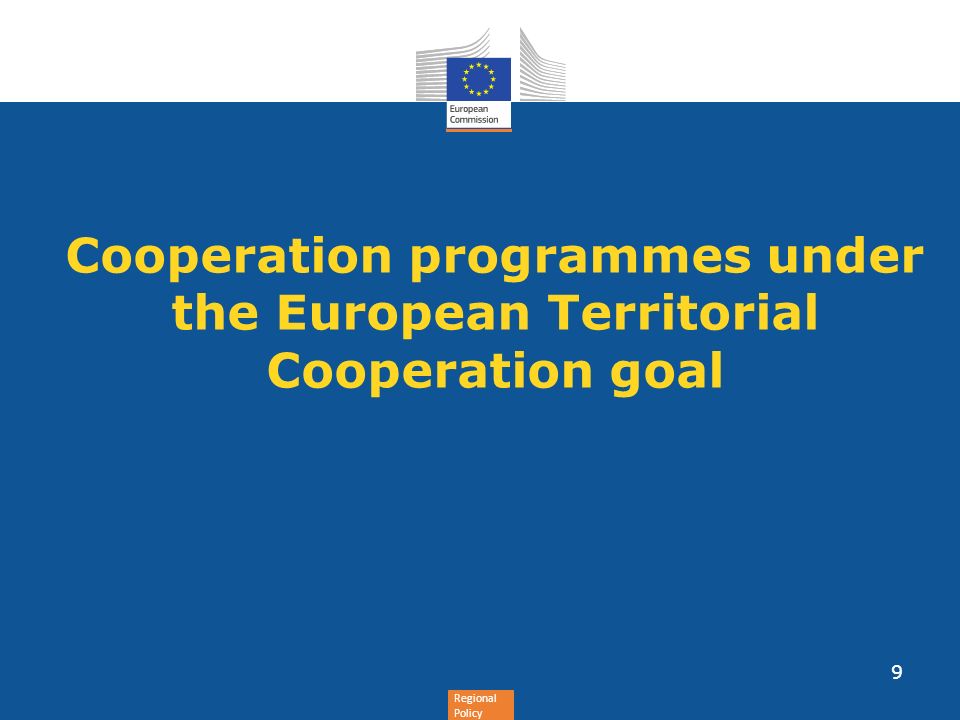 Cooperation programmes under the European Territorial Cooperation goal