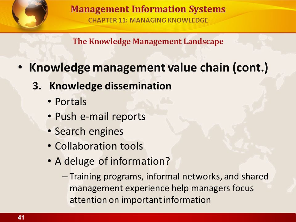 CHAPTER 11: MANAGING KNOWLEDGE