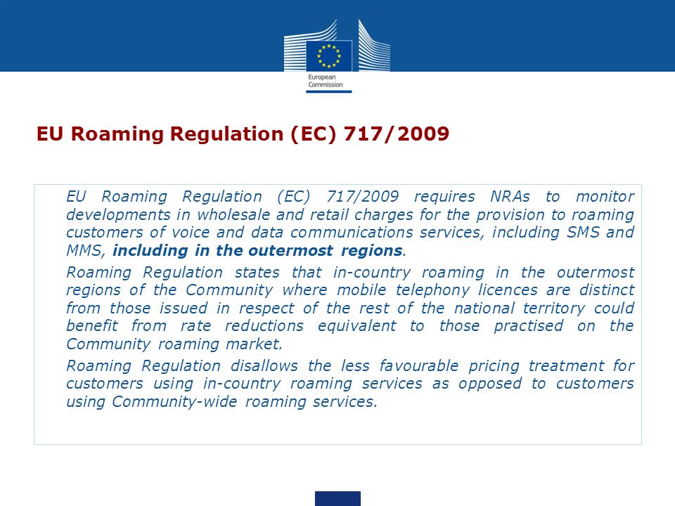 EU Roaming Regulation (EC) 717/2009
