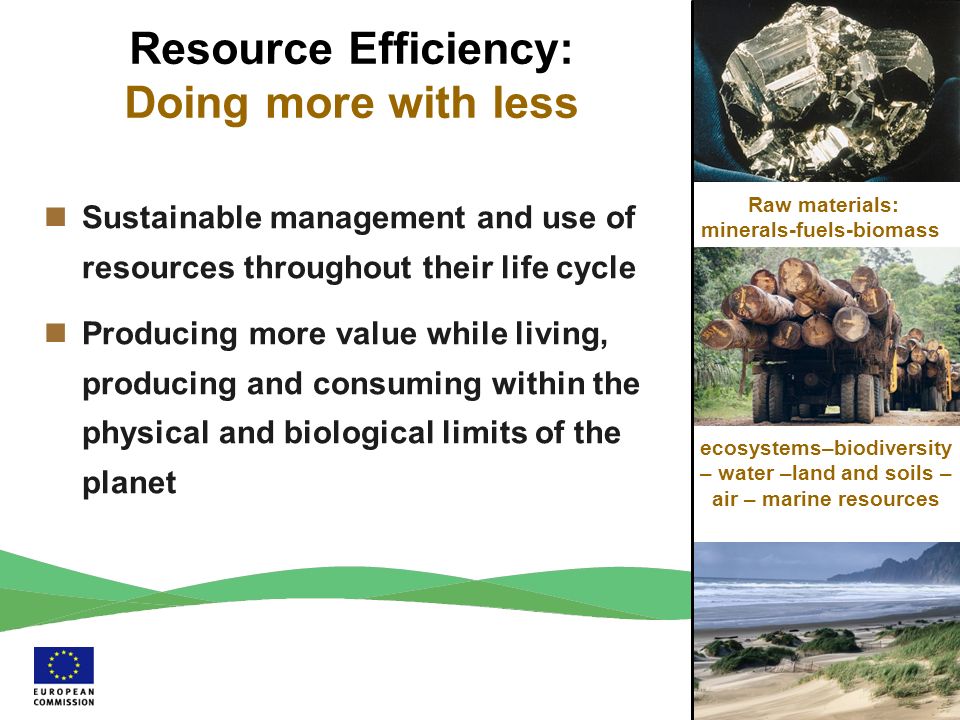 Resource Efficiency: Doing more with less