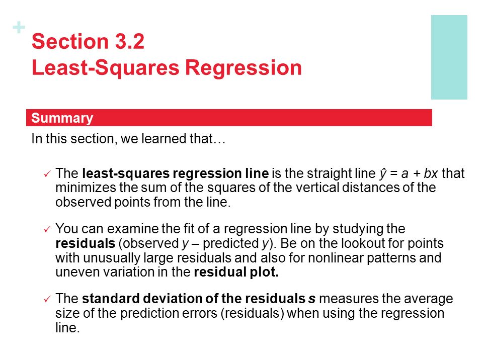 Section 3.2 Least-Squares Regression