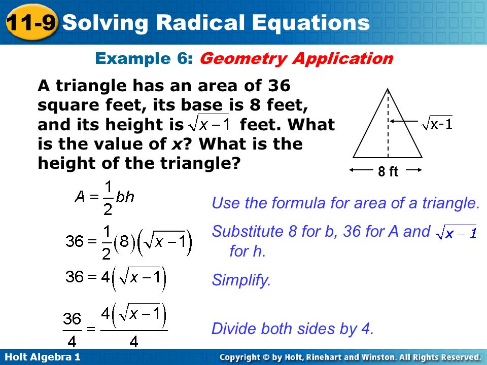 Example 6: Geometry Application