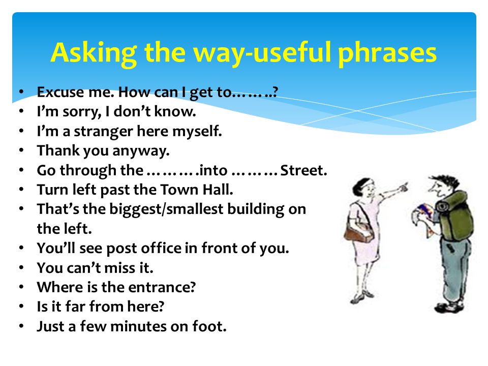 Asking the way-useful phrases