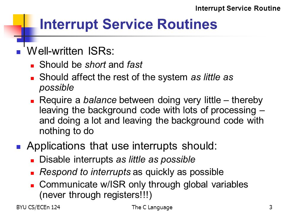 Service interruption