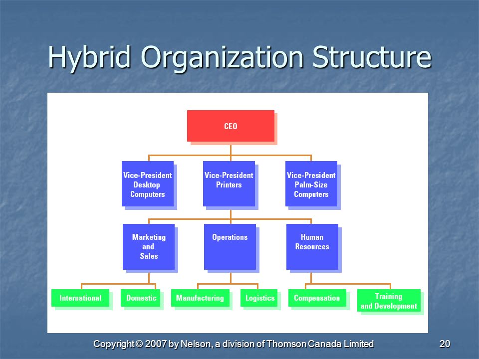 hybrid design organizational structure