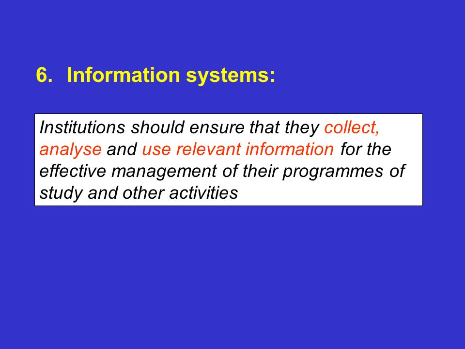 Information systems: