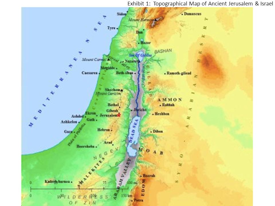 Exhibit 1 Topographical Map Of Ancient Jerusalem Israel Ppt