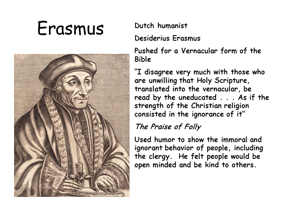 Erasmus Dutch humanist Desiderius Erasmus