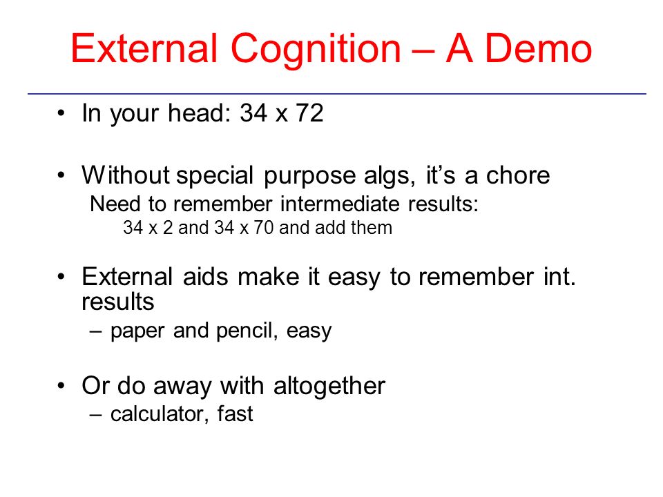 External Cognition – A Demo