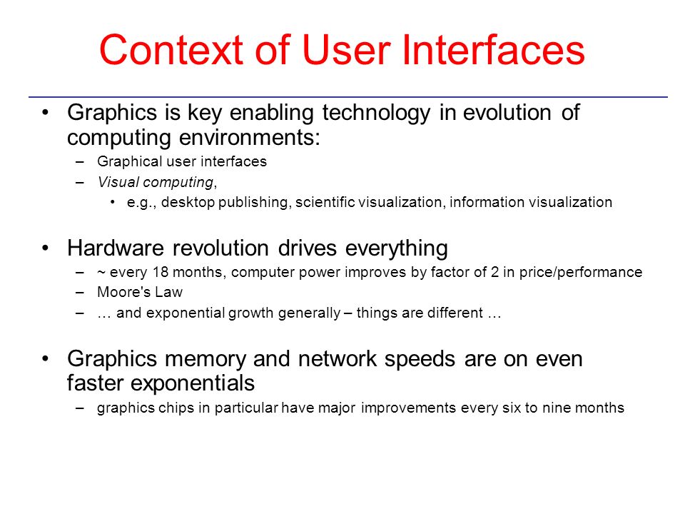 Context of User Interfaces