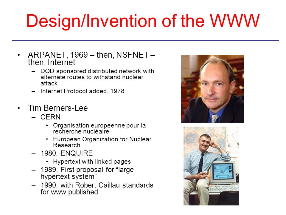Design/Invention of the WWW