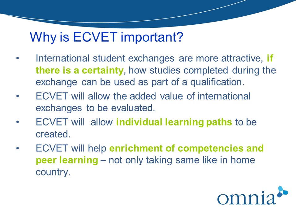 Why is ECVET important