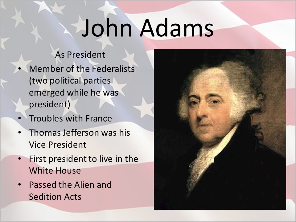 John Adams As President