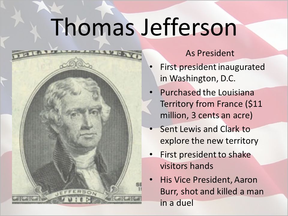 Thomas Jefferson As President