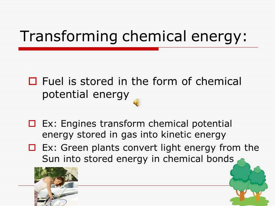 Transforming chemical energy: