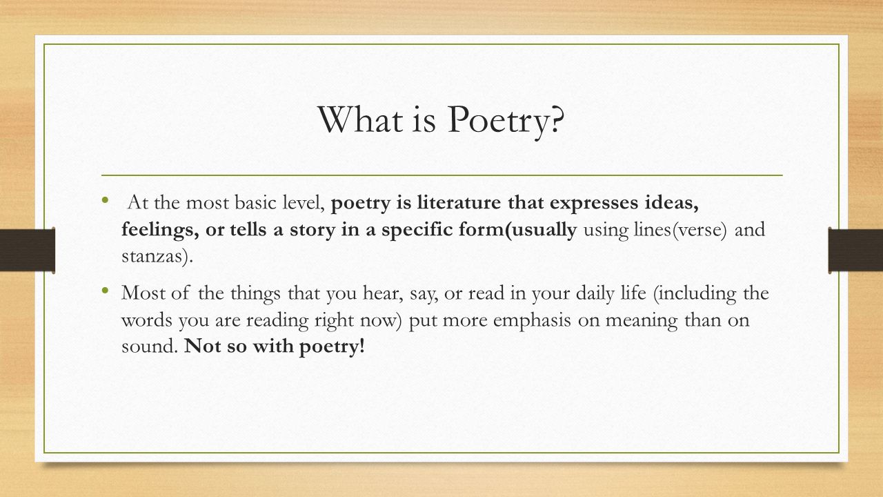 What is Poetry