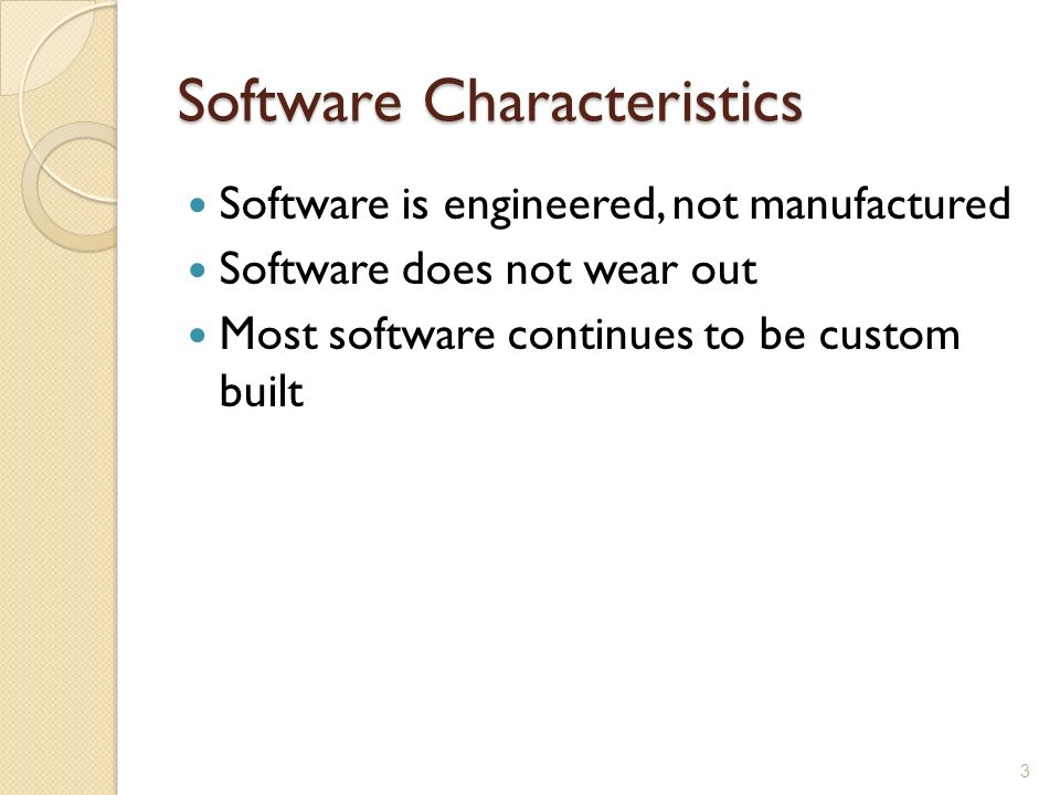 Software Characteristics