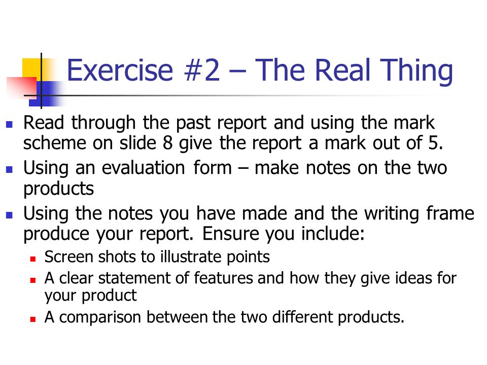 Exercise #2 – The Real Thing
