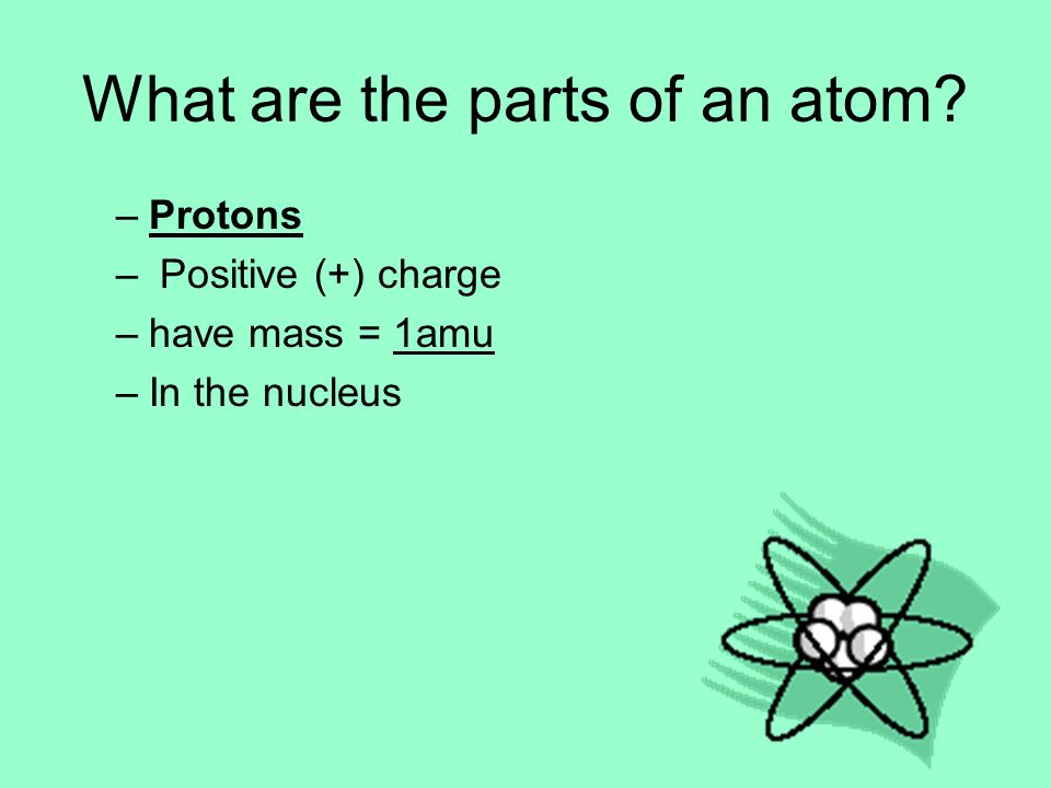 What are the parts of an atom