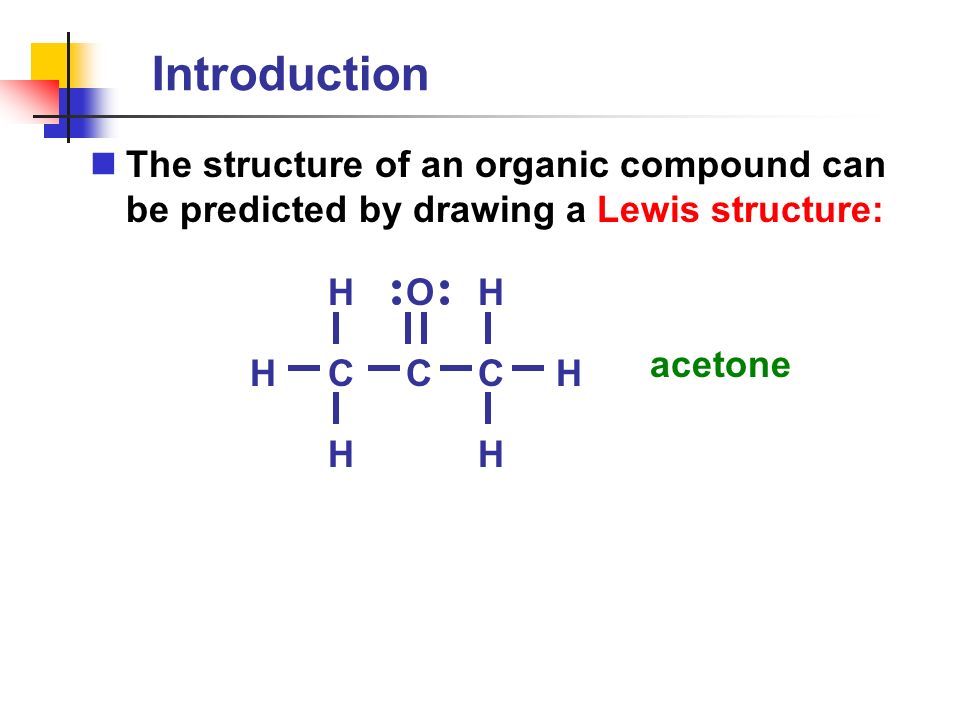 Introduction The structure of an organic compound can be predicted by drawi...