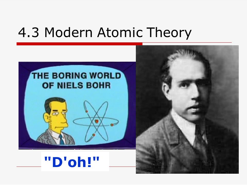 4.3 Modern Atomic Theory D oh!