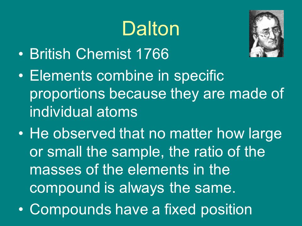 Dalton British Chemist 1766