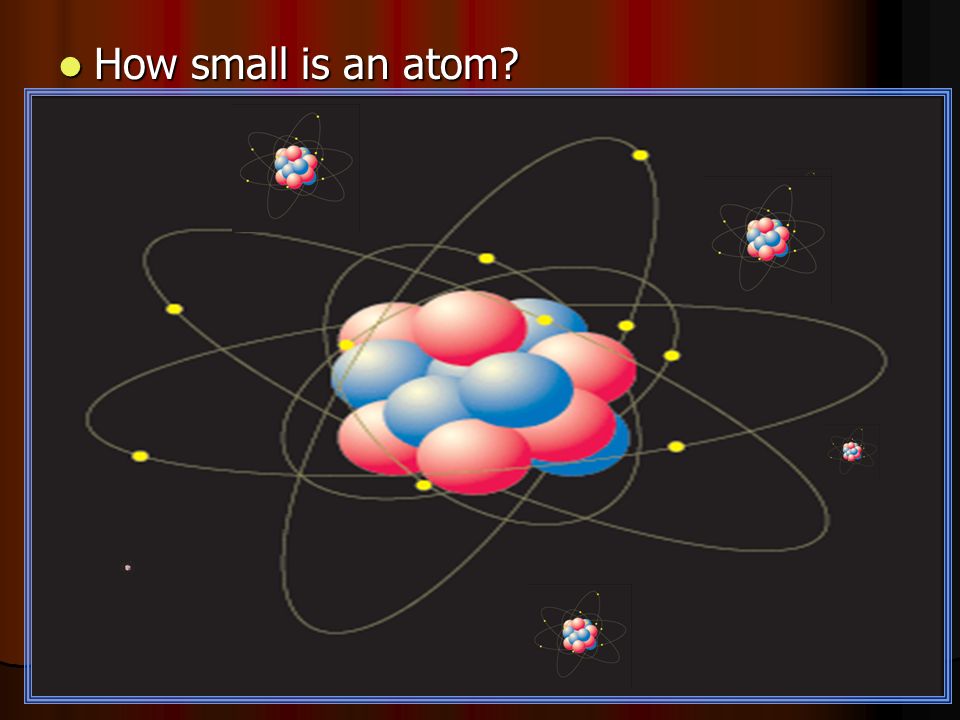 How small is an atom