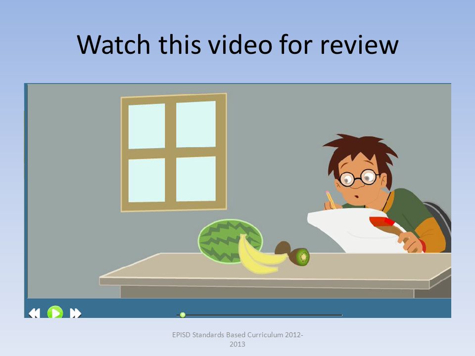 Watch this video for review
