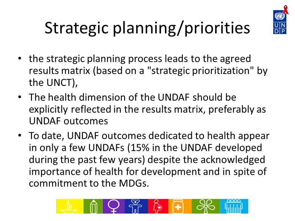 Strategic planning/priorities