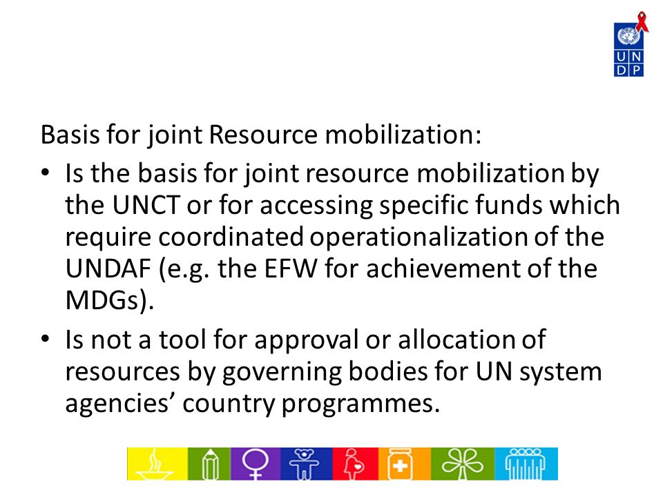 Basis for joint Resource mobilization: