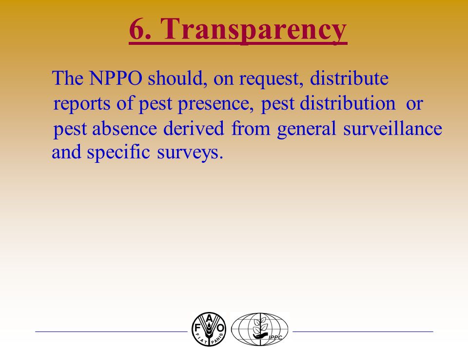 6. Transparency