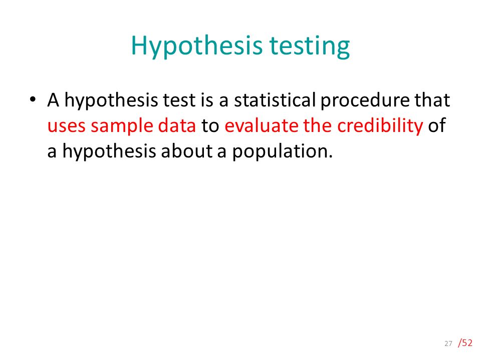 Statistical Evaluation of Data - ppt download
