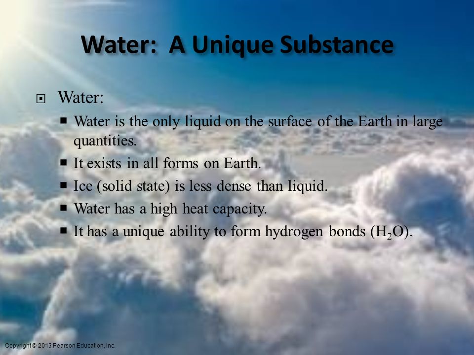 Water: A Unique Substance