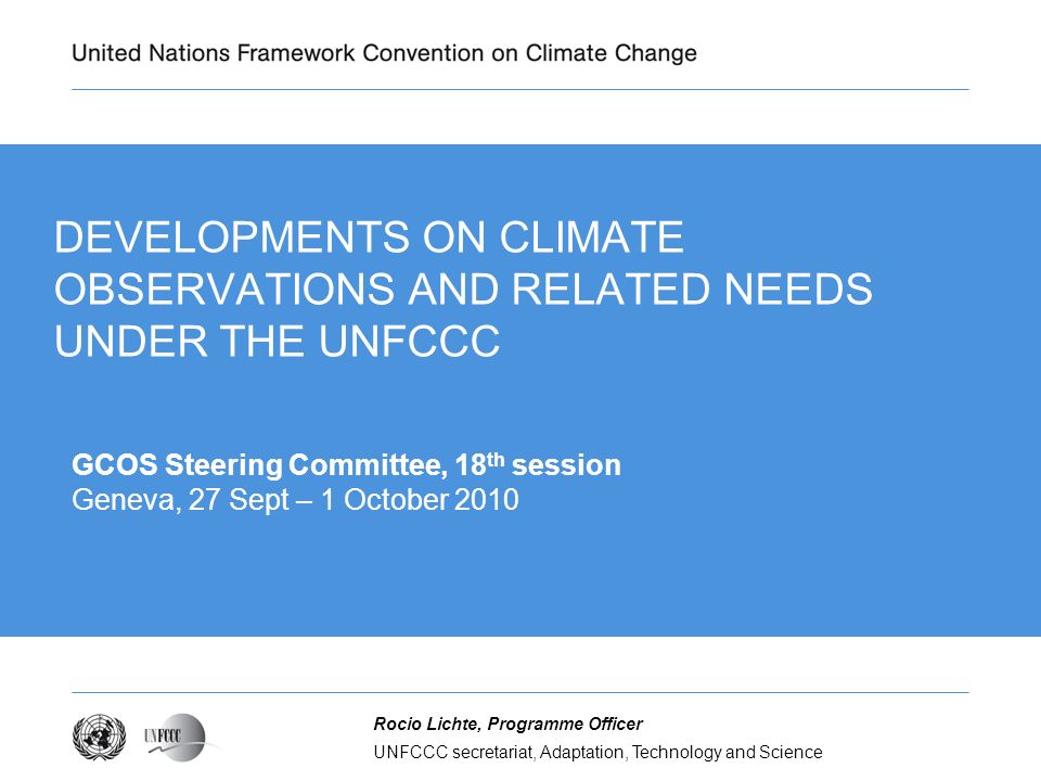 Trend of international discussions on the UNFCCC