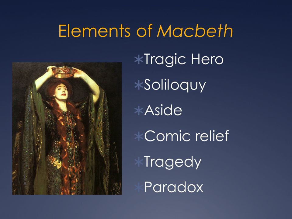 elements of tragedy in macbeth