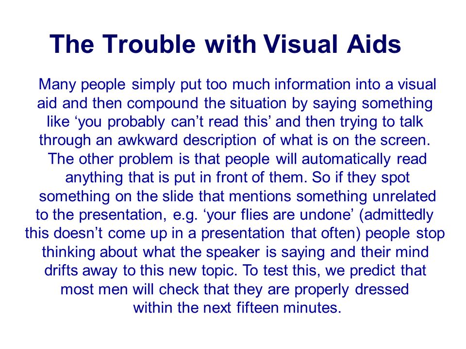 The Trouble with Visual Aids