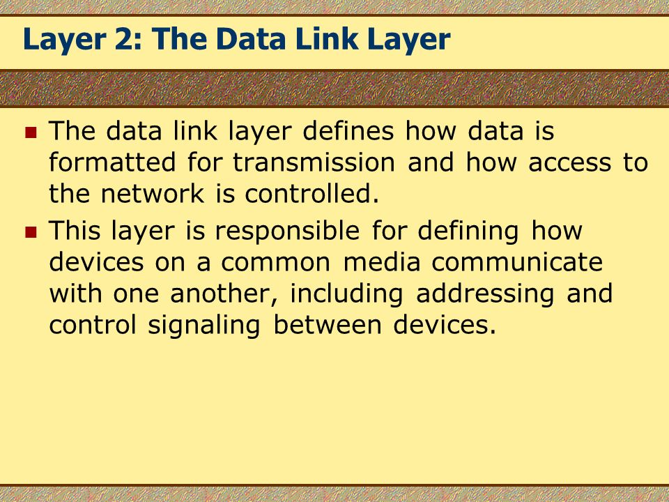 Layer 2: The Data Link Layer