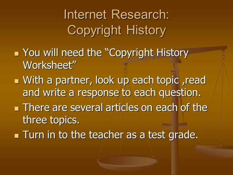 Internet Research: Copyright History