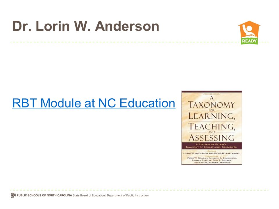 Dr. Lorin W. Anderson RBT Module at NC Education