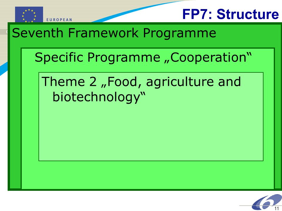 FP7: Structure Seventh Framework Programme