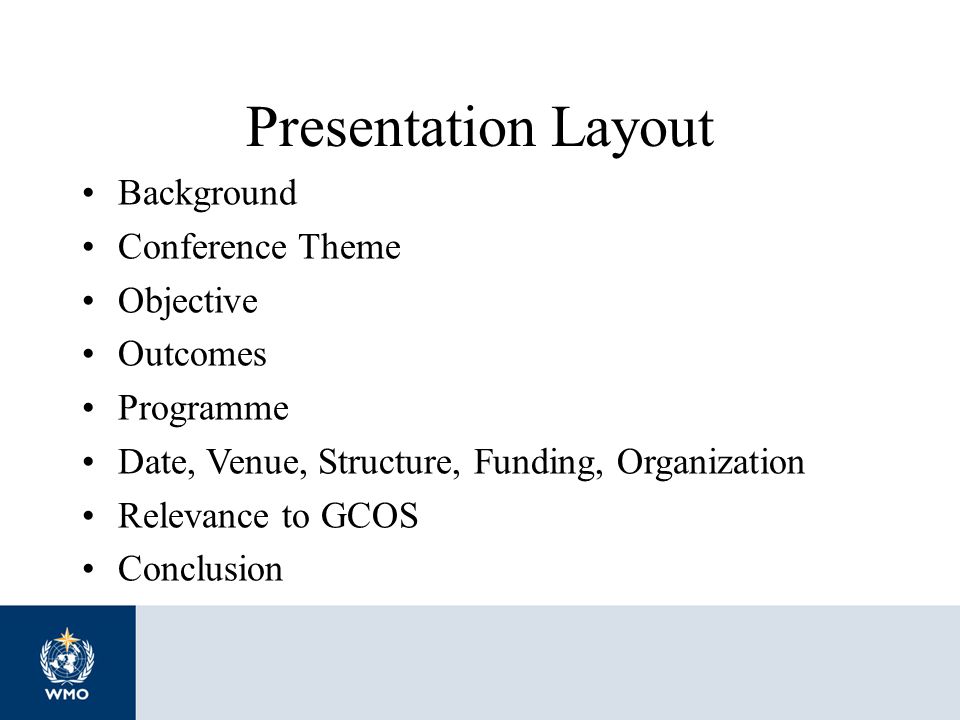 Presentation Layout Background Conference Theme Objective Outcomes