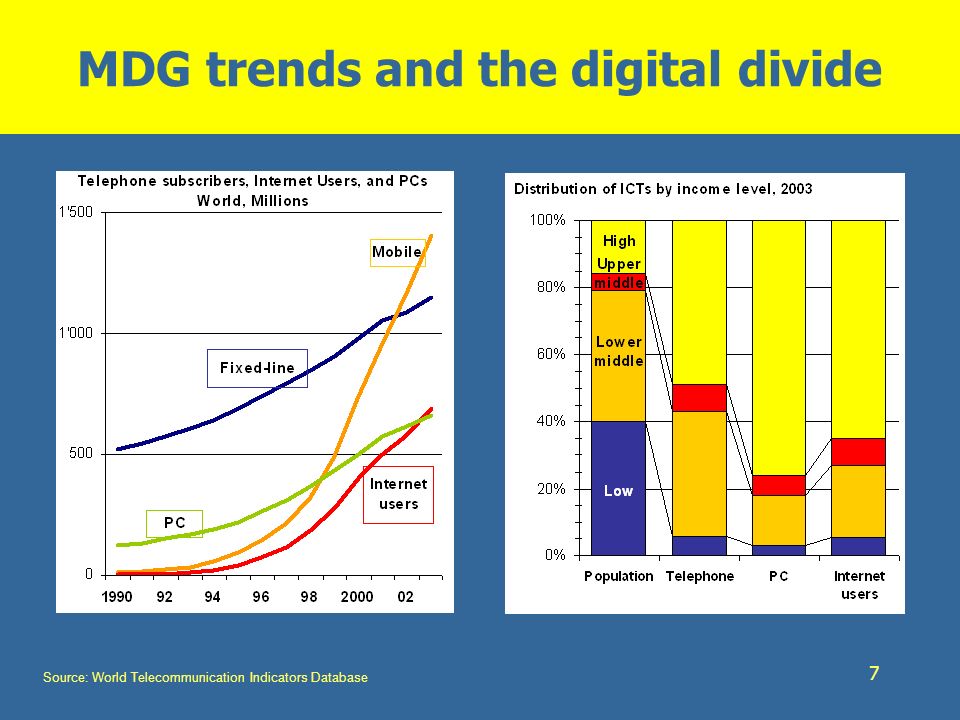 MDG trends and the digital divide