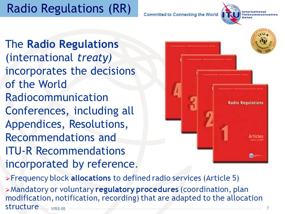 ITU and the Radiocommunication Sector (ITU-R) - ppt video online download