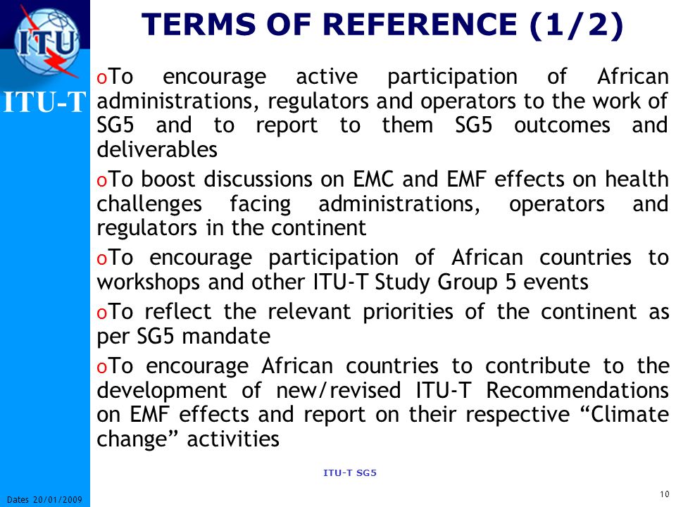TERMS OF REFERENCE (1/2)