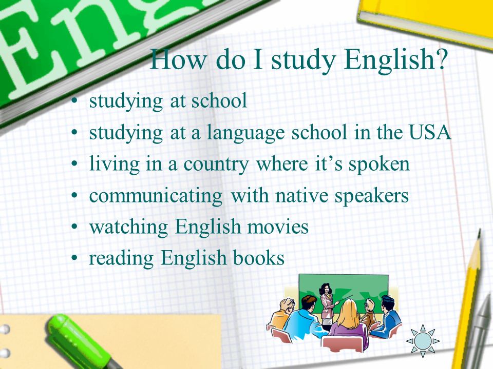 How do I study English studying at school