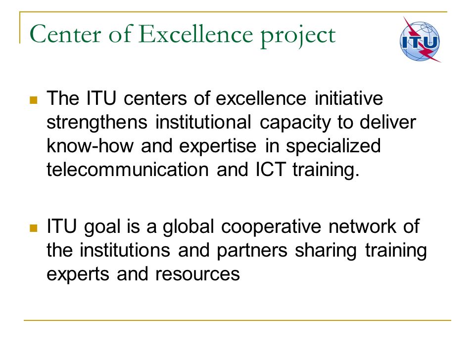 Center of Excellence project